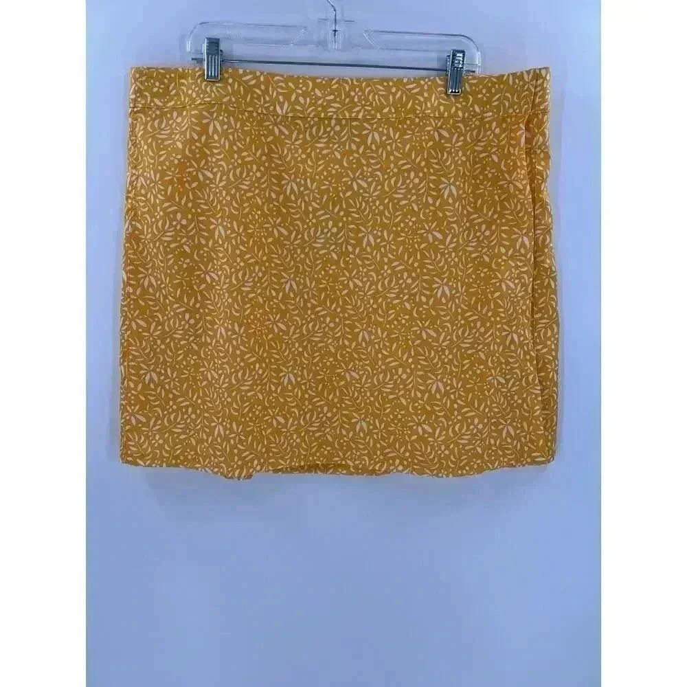 NEW TAGS Rip Skirt Hawaii Damask Citrus Women's Yellow Floral Wrap Skirt XXLarge